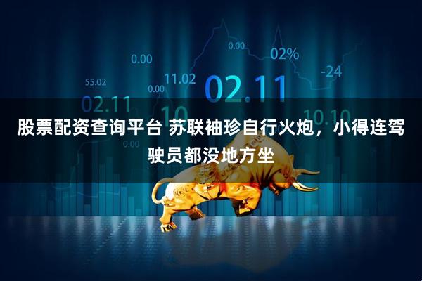 股票配资查询平台 苏联袖珍自行火炮，小得连驾驶员都没地方坐