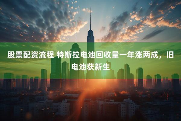 股票配资流程 特斯拉电池回收量一年涨两成，旧电池获新生